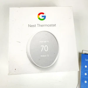Google Nest Wall Smart Thermostat Snow White GA01334-US G4CVZ - Picture 1 of 3