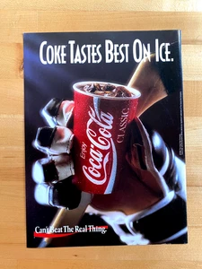 1993 Print Ad Coca-Cola Coke Tastes Better On Ice Hockey Theme - Picture 1 of 1
