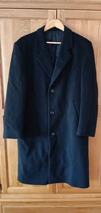 Burton Gentleman's Stylish Single Breasted Black Wool & Cashmere Blend Coat 40R - Picture 1 of 21