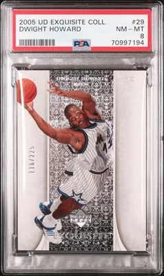 DWIGHT HOWARD 2005-06 UD Upper Deck Exquisite Collection #’d/225 Magic PSA 8 - Image 1 of 2