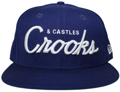 Gorra Crooks & Castles New Era Azul Blanco Talla 7 1/8 De Colección Rara Foto 1 de 4