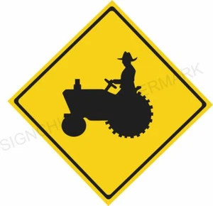 TRACTOR SIGN / CAUTION SIGN / ALUMINUM /  DECOR, FARM, FARMER - Picture 1 of 2
