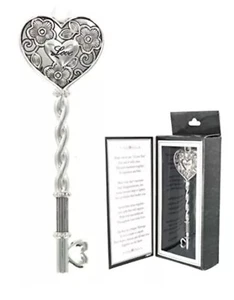 Ganz “La Llave de un Matrimonio Feliz” Gran Regalo de Boda Metal Corazón Llave Adorno - Imagen 1 de 7
