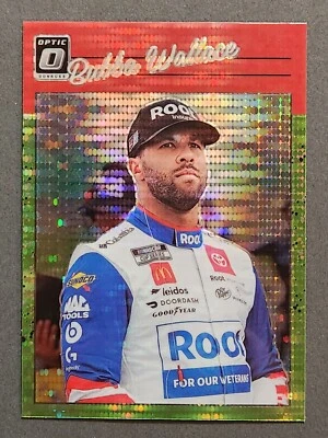 2023 Donruss Optic NASCAR Racing Retro #83 Bubba Wallace Lime Green Pulsar - Image 1 of 2