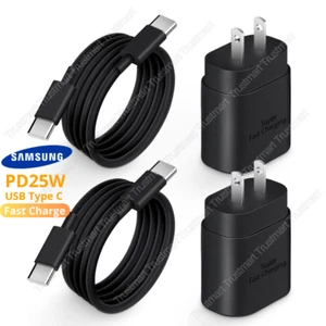 25W Super Fast Wall Charger Adapter USB-C Cable For Samsung Galaxy S21/22 S23/24 - Picture 1 of 16