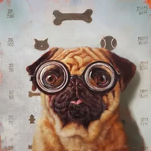 Hunde Augenuntersuchung KUNSTDRUCK von Lucia Heffernan Bildgröße 16" x 16" - Bild 1 von 1