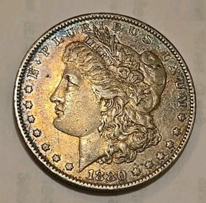 Moneda de dólar de plata Morgan 1880 O $1 micro o - Imagen 1 de 5