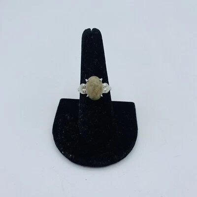 Anillo gris moteado corazón imitación piedra tono plata 8,5 Foto 1 de 4