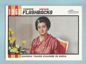 2015 Topps Heritage Baseball 1966 NEWS FLASHBACKS Indira Gandhi NF-8