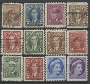 Nº: 101840 - CANADÁ - LOTE DE 12 SELLOS ANTIGUOS - ¡USADOS!! - Imagen 1 de 1