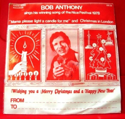 Bob Anthony Mama Please Light/Christmas In London 7"SIGNED PC UK ORIG 1978 VINYL - Image 1 of 4