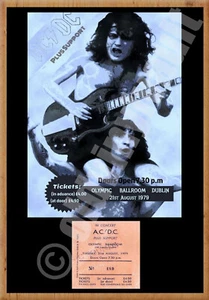 AC/DC OLYMPIC BALLROOM DUBLIN IRELAND 1979 POSTER WITH TICKET A4-A3-A2 SIZE - Picture 1 of 1