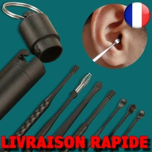 7 Pcs Nettoyeur Oreilles Acier Inoxydable Cuillèr Outil Nettoyage Kit Ecologique - Bild 1 von 2