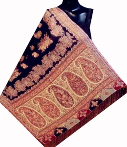 Soft Silky Reversible Paisley Pashmina Shawl Wrap Scarf Stole Fringes 80"x"30" - Picture 1 of 6