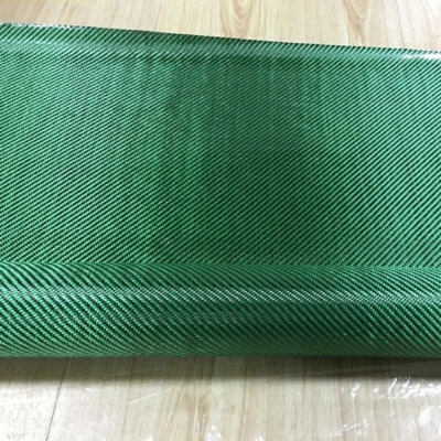 STICKERSLAB Tessuto in vera fibra di carbonio ibrida intrecciata con fibra aramidica GREEN
