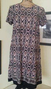 Apt 9 Dress Women's Size S Black, Brown, White Pockets  Easy wear/pack  - Picture 1 of 8