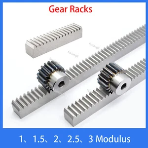 1、1.5、2、2.5、3 Modul Stirnzahnrad Zahnstangen C45 Stahl Länge 500mm Zahnstange - Bild 1 von 6