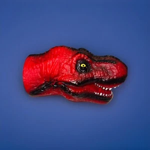 Dinosaurier T Rex Handpuppe groß 8 Zoll Kopf weicher Gummi Jurassic Park macht Lärm - Bild 1 von 3