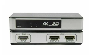 LATEST GENERATION 4KX2K HIGH SPEED 2 PORTS HDMI 1X2 SPLITTER FULL HD 3D 1080P - Picture 1 of 2