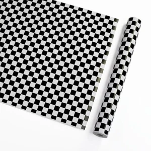 Black&white Grid Peel and Stick Wallpaper Self-Adhesive Contact Paper 393inch - Picture 1 of 4