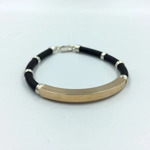 Vintage Design Rose Gold Rhodium 935 Argentium Silver Unisex Bracelet (7.5 Inch) - Picture 1 of 9