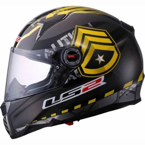 LS2 FF396 FT2 Helmet with Veteran Graphic (Black/Yellow, X-Small) - Picture 1 of 1