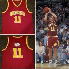 Throwback Steve Nash Santa Clara #11 Red Mens Replica Large Basketball Jersey