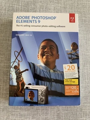 Adobe Photoshop Elements 9 (Win/Mac) 2-Discs, w/Serial Number  - Image 1 of 4
