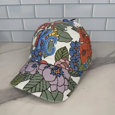 Kansas City Royals Hat Cap Strap Back Womens White Floral MLB Baseball 47 NWOT - Image 1 of 4