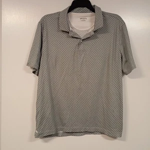 UNTUCKit Golf Poloshirt Herren Gr. XL grün weiß geometrisches Muster Pickleball - Bild 1 von 12