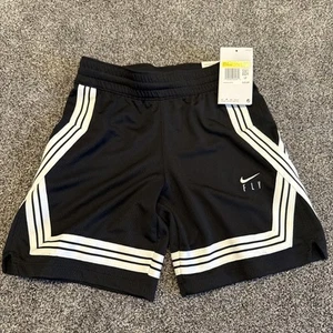 Women’s Nike Fly Basketball Shorts Black White Striped Size Small - Picture 1 of 5