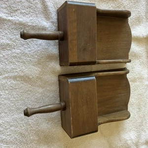 2 Vintage ARDCO Wood hanging letter holder wall pocket - Picture 1 of 9