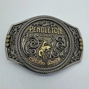 2021 Pendleton Whisky Let’er Buck Rodeo Belt Buckle Montana Silversmiths Rare - Picture 1 of 8