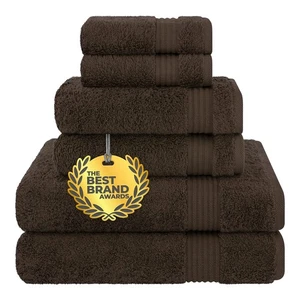 6 Piece Towel Set, 100% Cotton Soft Absorbent Turkish Towels for Bathroom, 2 ... - Picture 1 of 7
