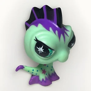 AUTHENTIC Littlest Pet Shop PUNKIEST Green Purple IGUANA MOHAWK - Picture 1 of 5