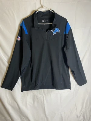 Nike Detroit Lions Men’s NFL/Nike Short Sleeve 1/4 Zip Coaches Jacket SZ XL - Image 1 of 4