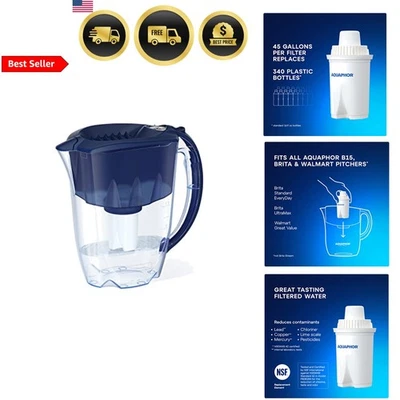 Water Filter Pitcher 7 Cup with B15 Filter Chlorine Reduction BPA-Free - Image 1 of 4