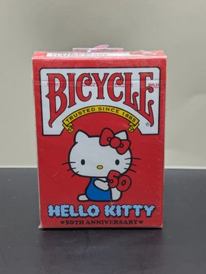 Bicycle Sanrio Hello Kitty 50th Anniversary Playing Cards Sealed! - Image 1 of 4