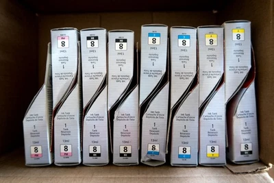 QUINCE (15) cartuchos de tinta originales Canon CLi-8 PM (3), NEGRO (5), AMARILLO (3), CIAN (4) Foto 1 de 2