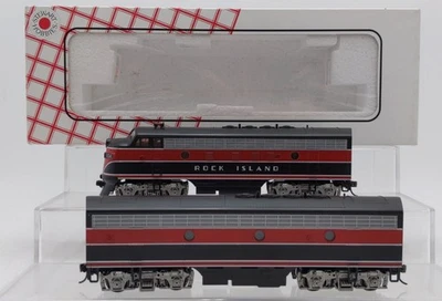 Stewart 5622 HO Rock Island Diesel EMD F7 Fase I Early A (alimentado) B Set LN/caja Foto 1 de 4