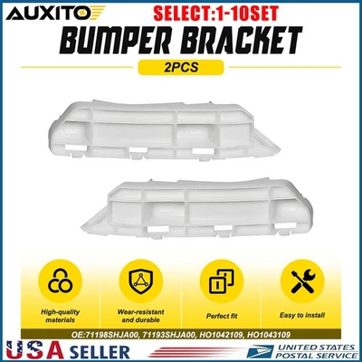 Soporte de cubierta de parachoques delantero blanco LH RH 2-20X para Honda Odyssey 2005-2010 Foto 1 de 4