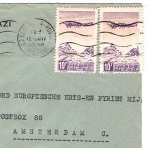 France Cols MOROCCO Air Mail Cover Casablanca 1948 NETHERLANDS Amsterdam KA388 - Picture 1 of 13