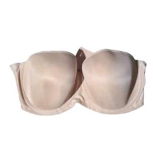 ELOMI Nude Molded UW Full Figure Strapless Light Padded Bra EL1230 US 40FF - Picture 1 of 14