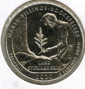 2020-W Marsh Billings Rockefeller ATB National Park Quarter V75 West Point K413 - Picture 1 of 2