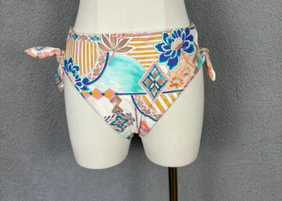 Parte inferior de bikini floral O'NEILL Zephora Encinitas con tiras corbata lateral multi mediana nueva con etiquetas Foto 1 de 4