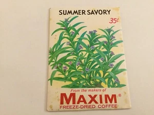 Vintage Unopened Sealed Packet Of Maxim Summer Savory Seeds, 1970s, Stecher T.S. - Picture 1 of 3