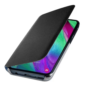 Custodia Galaxy A40 Portafoglio Cover Rigide Wallet Cover Original Nero - Zdjęcie 1 z 5