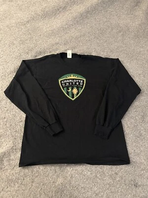 Charlotte United FC T Shirts Large Black Long Sleeve Crew Neck - Image 1 of 4