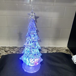 Battery-Operated Plastic LED Lighted Color ChangingChristmas Tree Table Top 10.5 - Picture 1 of 5