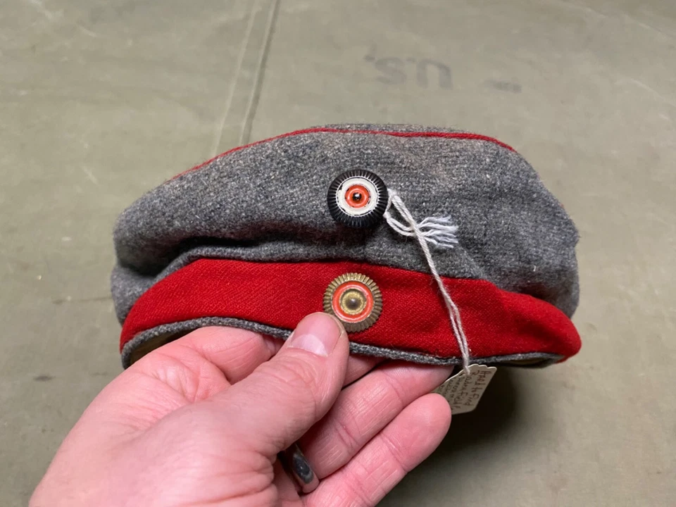 ORIGINAL WWI GERMAN INFANTRY M1907 INFANTRY FIELD CAP, BADEN INSIGNIA - Image 1 of 4